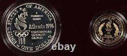 1996 Centennial Atlanta Olympic Games 4 Coin Gold & Silver Proof Set