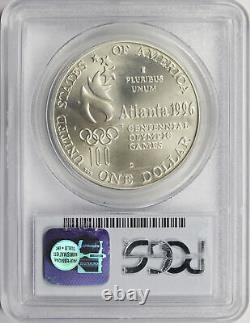 1996-D $1 Olympics Tennis Silver Dollar Commemorative PCGS MS69