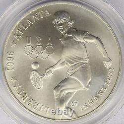 1996-D $1 Olympics Tennis Silver Dollar Commemorative PCGS MS69