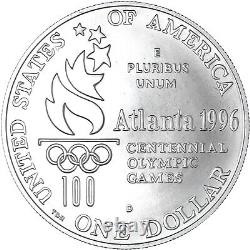 1996 D Atlanta Olympics Tennis BU Commemorative 90% Silver Dollar See Pics C770