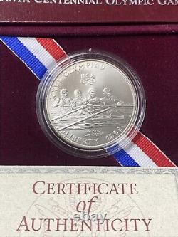 1996-D Olympic ROWING MS Dollar Silver Coin