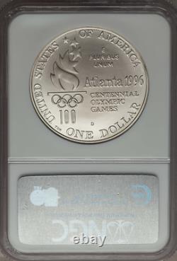 1996-D Olympics High Jump Silver Dollar NGC MS 69 #78 Top 100 Modern Coins