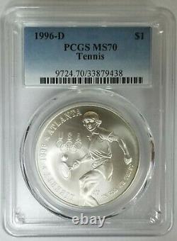 1996-D Tennis Olympic Games One Dollar $1 PCGS MS70