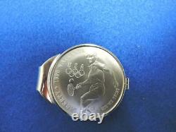 1996-D US Atlanta Olympic Tennis Commemorative Silver BU Money Clip Sterling