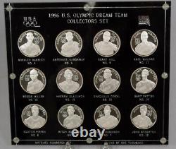 1996 Dream Team #2 12 1oz Silver Coin Commemorative Set Atlanta Olympics