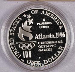 1996 Olympic 4 Coin Proof Silver & Gold Set Atlanta Centennial Olympic Games OMP