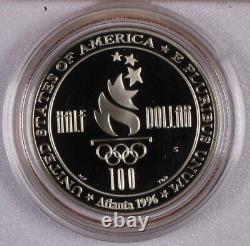 1996 Olympic 4 Coin Proof Silver & Gold Set Atlanta Centennial Olympic Games OMP