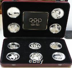 1996 Olympic Centennial 10 Piece Coin Set-Sterling Silver-5 Countries case flaw