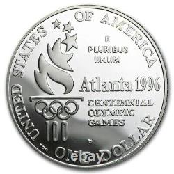1996 P Olympics Tennis Commemorative Proof Silver Dollar NGC PF70 UC
