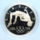 1996 P Usa United States Atlanta Olympics High Jump Proof Silver $1 Coin I97061