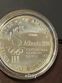 1996 P USA United States XXVI OLYMPICS ATLANTA Rowing Proof Silver $ Coin