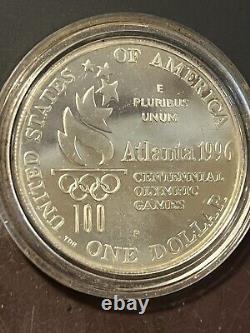 1996 P USA United States XXVI OLYMPICS ATLANTA Rowing Proof Silver $ Coin