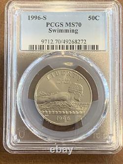 1996 S-Olympic Comm. Swimming- PCGS- MS70- 127/0- Highly Collective