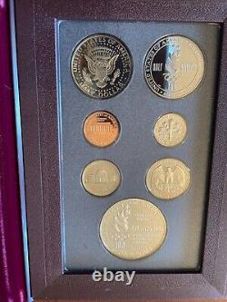 1996-S US Mint Prestige Proof Set Atlanta Olympic Dollar. 7 coins. NO Box or COA