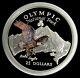 1996 Silver Cook Islands $25 Olympic Park Bald Eagle 5 Oz Coin Proof Condition