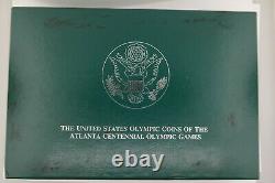 1996 U. S. Atlanta Olympic 8 Silver Coin Proof Set with Case and COA