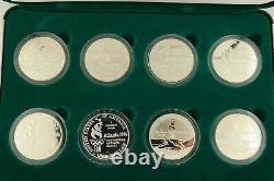 1996 U. S. Atlanta Olympic 8 Silver Coin Proof Set with Case and COA