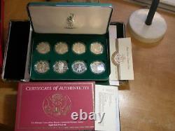 1996 U. S. Olympic $1 Silver Dollar Coins of the Atlanta Centennial Games 8 coins