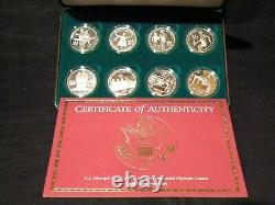 1996 US Mint Atlanta Olympic Games 8 Coin Silver Proof Set