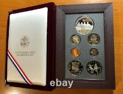 1996 US Mint Prestige 7 Coin Proof Set, Box/COA, Atlanta Olympics Silver Dollar