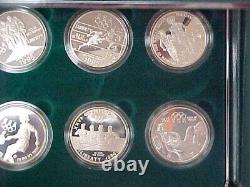 1996 US Olympic Coins of Atlanta Centennial Olympic Games 8pc Proof Set with Box