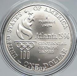 1996 USA United States SUMMER ATLANTA OLYMPICS High Jump Silver $1 Coin i86835