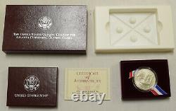 1996-d Silver $1 Atlanta Olympic Coin, High Jump Fresh Bu In Ogp