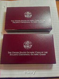 2 Box Sets of 1996 US Olympic Coins of the Atlanta Centennial Olympic Games