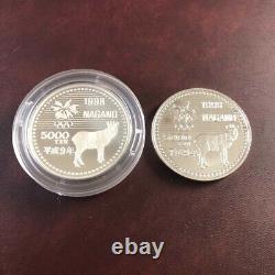 2 Nagano Olympic Commemorative 5,000 Yen Silver Coins