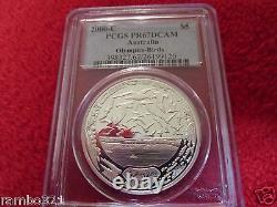 2000 Australia Port of LifeSydney Olympics Birds. 999 Silver Coin PCGS PR PF 67