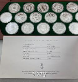 2000 Australia Sydney Olympic 16x 1oz 999 Silver $5 Coins In Jarrah Box