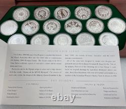 2000 Australia Sydney Olympic 16x 1oz 999 Silver $5 Coins In Jarrah Box