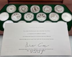 2000 Australia Sydney Olympic 16x 1oz 999 Silver $5 Coins In Jarrah Box