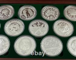 2000 Australia Sydney Olympic 16x 1oz 999 Silver $5 Coins In Jarrah Box