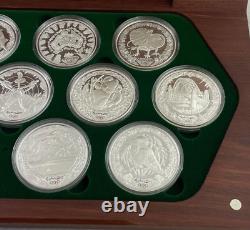 2000 Australia Sydney Olympic 16x 1oz 999 Silver $5 Coins In Jarrah Box