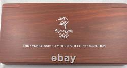 2000 Australia Sydney Olympic 16x 1oz 999 Silver $5 Coins In Jarrah Box