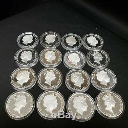 2000 Australia Sydney Olympic Silver Collection 16 Coins Animals Landmarks, etc