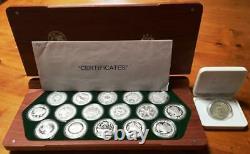 2000 SYDNEY OLYMPIC 16 x 1 oz SILVER COIN COLLECTION with SUBSCRIBER MEDALLION