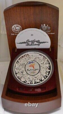 2000 Sydney, Australia Olympic $30 Silver Kilo Coin Proof with Box 922030-1