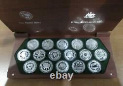 2000 Sydney Olympic Silver Proof 16 Coin Collection From RAM. 999 AG Boxed&COA