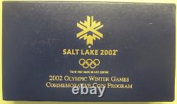 2002 US Mint Salt Lake Winter Olympics Commemorative PF Gold & Silver 2-Coin Set