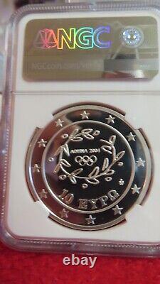 2004 Greece Greek Olympics Athens Javelin. 925 34 gram silver coin NGC PF66 proo
