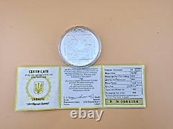 2004 Ukraine 28th Olympic Games Athens 20 Hryvna Silver. 925 2 OZ Coin withCOA