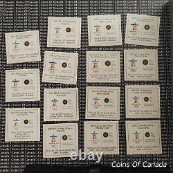 2007-09 2010 Vancouver Canada Silver Hologram Olympic 15 Coin Set #coinsofcanada