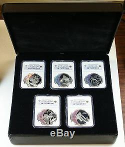 2007 Canada Hologram Coins, 5 Silver $25 NGC PR-69 Set, Olympic Royal Mint