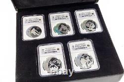 2007 Canada S$25 Vancouver Olympics Set of 5 Silver Coins Series I NGC PF69