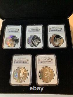 2008 $25 Canada Proof Silver 2010 Olympics 5-Coin Set NGC PF 70 Ultra Cameo