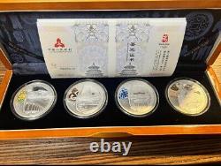 2008 Beijing Olympic 4x1oz 10 Yuan 999 Silver coins Set (2th Issue)