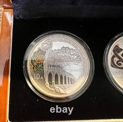 2008 Beijing Olympic 4x1oz 10 Yuan 999 Silver coins Set (2th Issue)