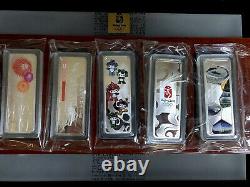 2008 Beijing Olympic Games Silver Bar Set(5) 150 Grams(30G X5)